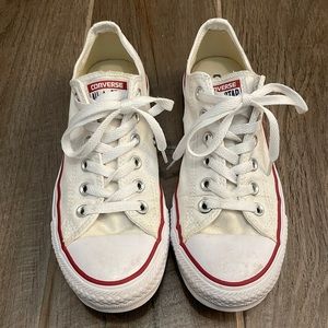 Converse All Star Chuck Taylors, M 6.5/W 8.5, white